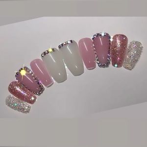 Custom press on nails Short Coffin